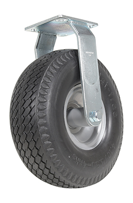 Flat-free rigid caster 10 inch diameter 3 inch width 300 lb capacity