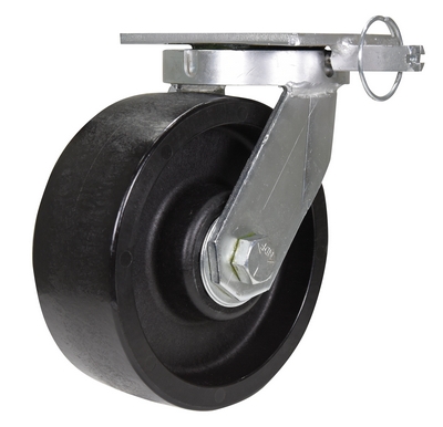 RollX glass filled nylon swivel caster 4-position lock 8 inch x 3 inch 3500 lb capacity