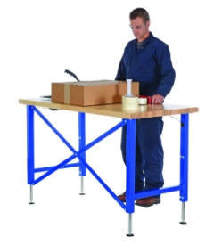 Steel/Wood Manual Adjustable Ergonomic Work Bench 60 In. x 30 In. 750 Lb. Capacity
