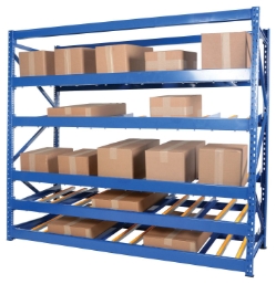  Steel Carton Flow Rack 3 Ft. Length 5 Level 1,000 Lb. Capacity