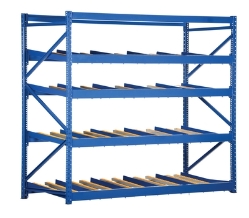 Steel Carton Flow Rack 4 Ft. Length 4 Level 1,000 Lb. Capacity 