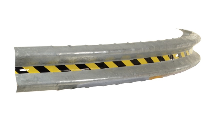 Galvanized Steel Curved Guard Rail 120 In. Length