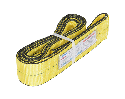 Polyester lifting web sling 3 inch x 8 foot double ply yellow ANSI rated