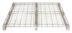 Galvanized Steel Welded Wire Pallet 48 In. x 48 In. 4,000 Lb. Capacity Gray