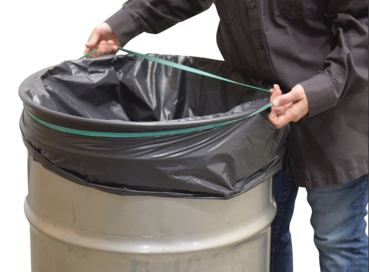 Natural rubber latex jumbo drum bands 34 inch diameter 50 count green for 55 gallon drums