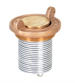 Brass vertical drum vent for 30 and 55 gallon drums non-sparking upward mount