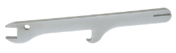 Steel multi-purpose drum lid tool for opening lids and tightening ring clamps