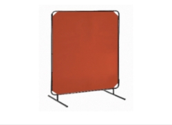 6x8 Orange Vinyl Welding Curtain - Flame Retardant | Creative Coating Solutions
