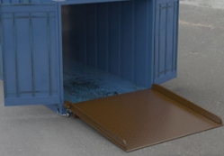 Steel Container Ramps with Side Rails 60 In. x 60 In. 15000 Lb. Capacity 