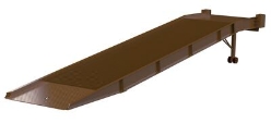Steel Yard Ramp Hydraulic Dock Leveler 84 In. x 36 Ft. 16,000 lb. Capacity Earth Tone
