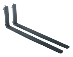 Forged steel forks with carriage pin 42 inch 1.75 inch 5000 lb capacity class II