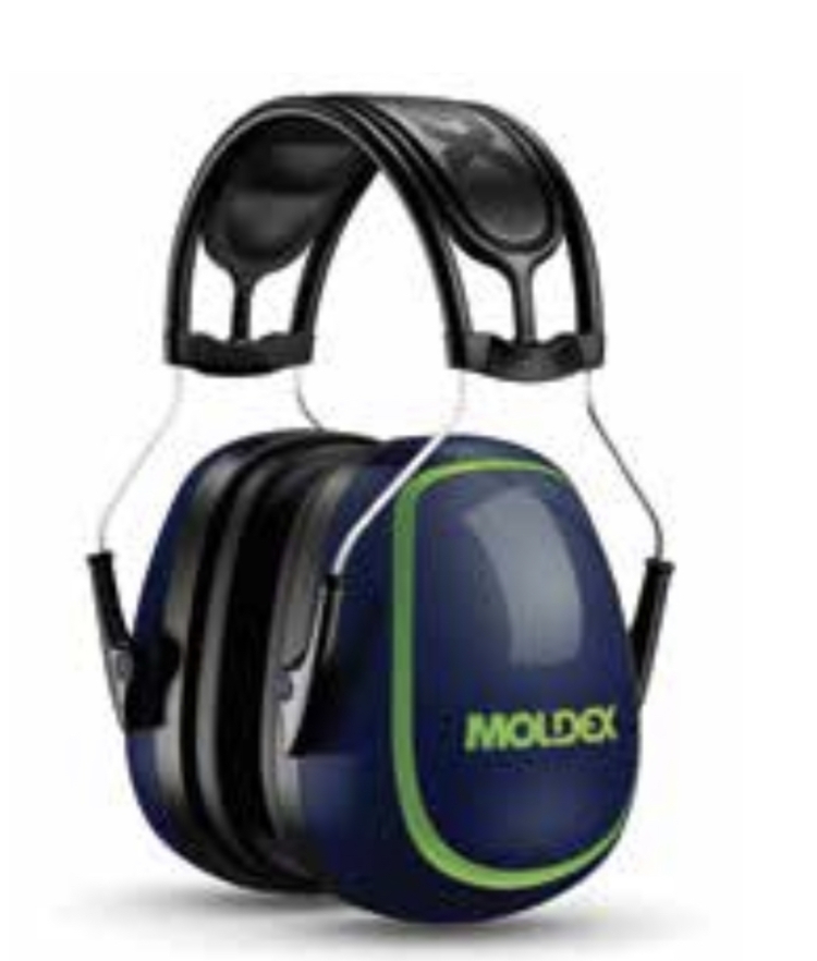 Moldex MX earmuffs with soft headband and foam air cushions for industrial hearing protection