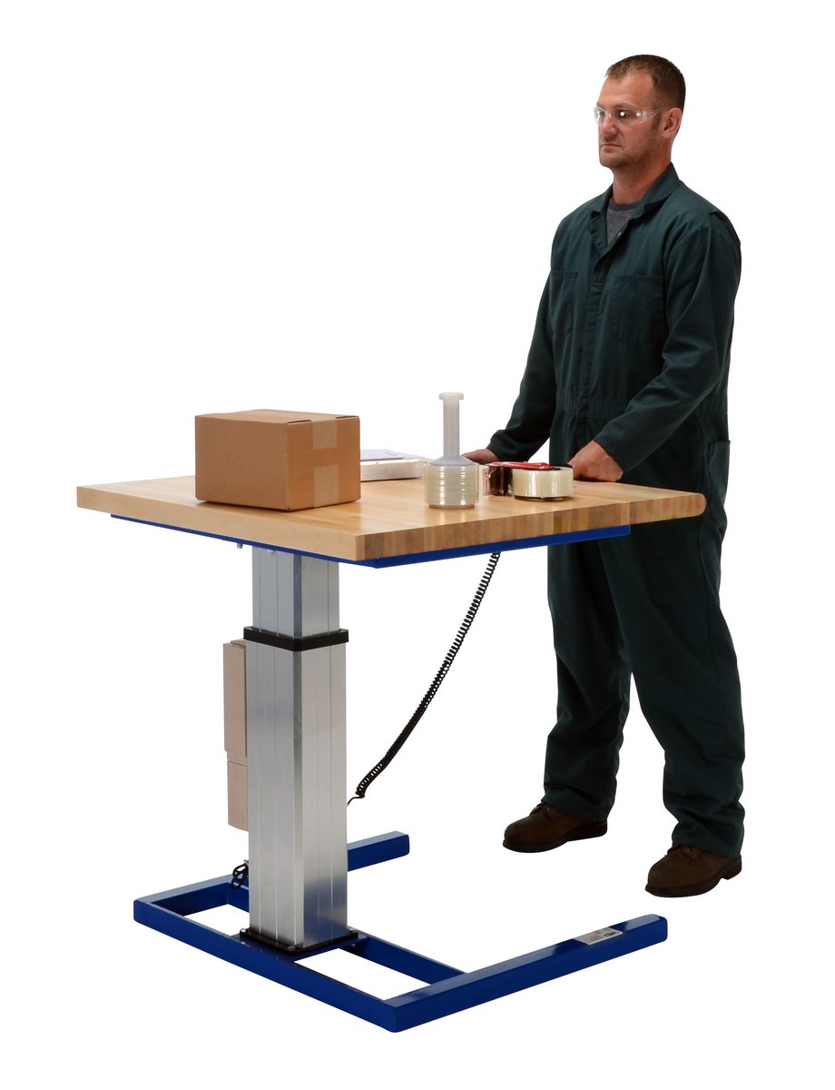 Steel Linear Actuated Adjustable Height Workstation 36 In. x 36 In. x 29-1/8 In. 500 Lb. Capacity 