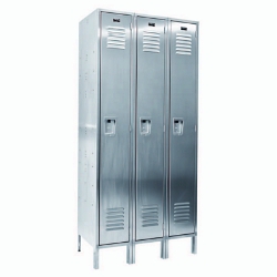 Stainless Steel Lockers 3 Columns with 1 Row 54 In. x 18 In. x 78 In. 
