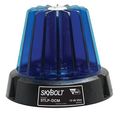 Polycarbonate magnetic fork truck LED strobe beacon light blue lens 4.5 x 4.5 x 4 inch