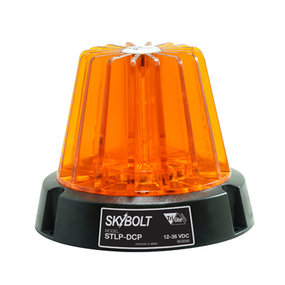 Polycarbonate permanent mount fork truck LED strobe beacon amber lens 4.5 x 4.5 x 3.75 inch