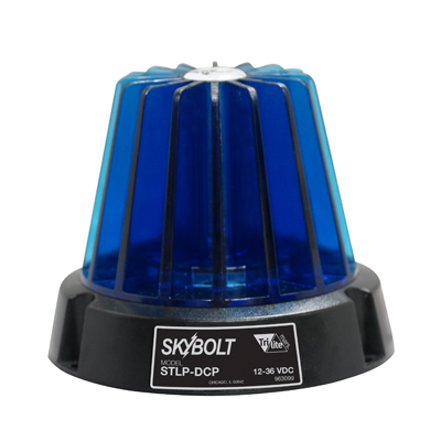 Polycarbonate permanent mount fork truck LED strobe beacon blue lens 4.5 x 4.5 x 3.75 inch
