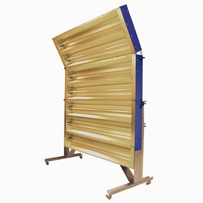 Portable infrared heat panel 11200 watts 30 x 66 x 89 inch largest model adjustable rolling