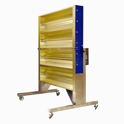 Portable infrared heat panel 4800 watts 30 x 44 x 56 inch adjustable hinges rolling