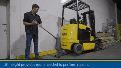 Manual Hydraulic Fork Truck Jack - 15,000 lb - Creative Coating Solutions